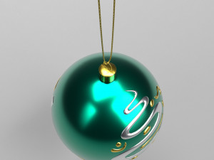 christmas green ball Modelo 3D