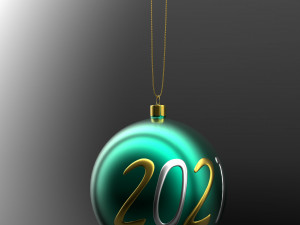christmas green ball Modelo 3D