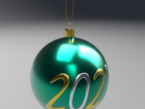 christmas green ball Modelo 3D