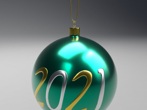 christmas green ball Modelo 3D