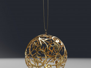 christmas golden ball 3D Model