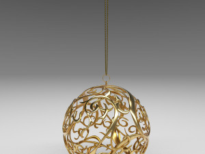 christmas golden ball 3D Model