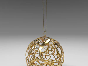 christmas golden ball 3D Model