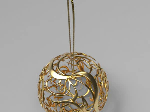 christmas golden ball 3D Model