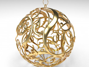 christmas golden ball 3D Model