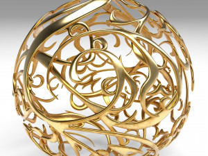 christmas golden ball 3D Model