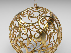 christmas golden ball 3D Model