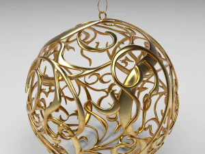 christmas golden ball 3D Model