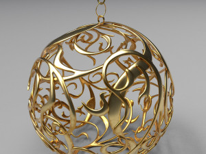 christmas golden ball 3D Model