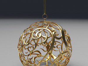 christmas golden ball 3D Model