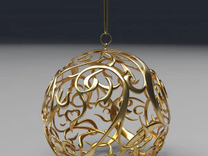 christmas golden ball 3D Model