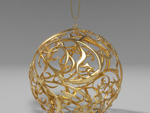 christmas golden ball 3D Model