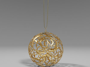 christmas golden ball 3D Model
