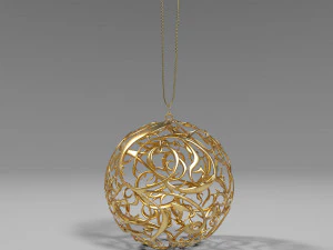 christmas golden ball 3D Model