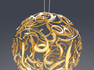 christmas golden ball 3D Model