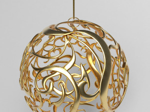 christmas golden ball 3D Model