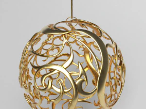 christmas golden ball 3D Model