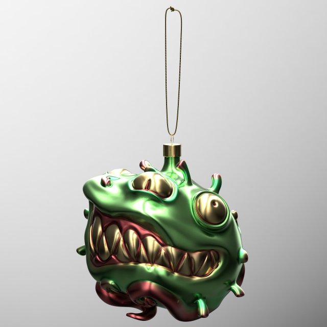 christmas covid ball Model 3D .c4d .max .obj .3ds .fbx .stl .blend 