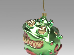 christmas covid ball Model 3D