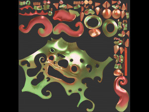 christmas covid ball Model 3D
