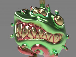 christmas covid ball Model 3D
