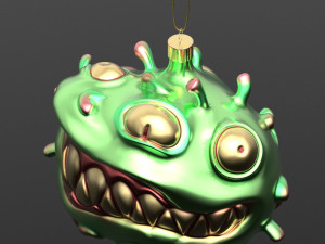 christmas covid ball Model 3D