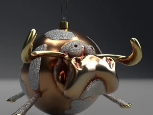 bull christmas ball 3D Model