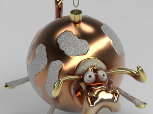 bull christmas ball 3D Model