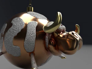 bull christmas ball 3D Model