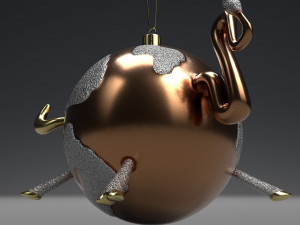 bull christmas ball Modèle 3D