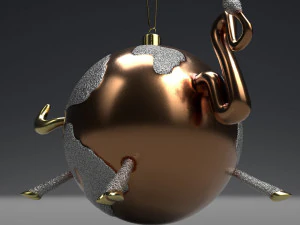 bull christmas ball 3D Model