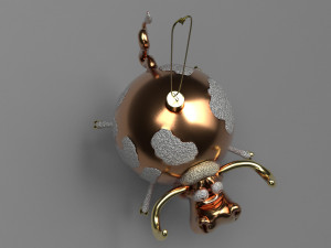 bull christmas ball Modèle 3D