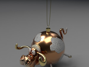 bull christmas ball Modèle 3D