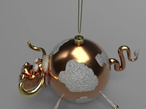 bull christmas ball 3D Model