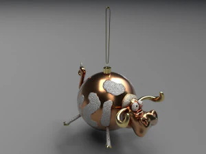 bull christmas ball 3D Model