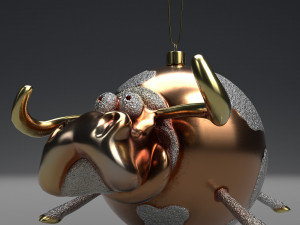 bull christmas ball Modèle 3D
