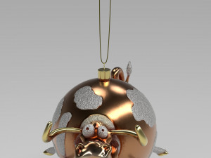 bull christmas ball Modèle 3D