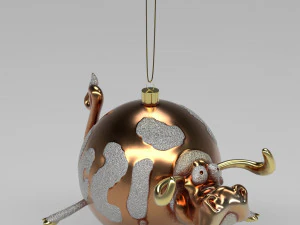 bull christmas ball 3D Model