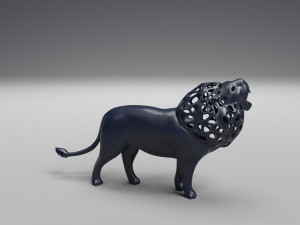 hollow roaring lion figurine 3Dプリントモデル