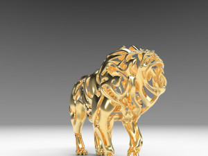 hollow attack lion figurine Modello di stampa 3D
