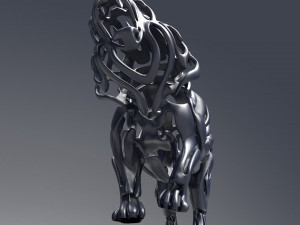 hollow attack lion figurine Modello di stampa 3D