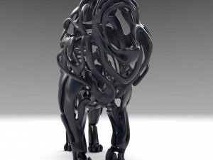 hollow attack lion figurine Modello di stampa 3D