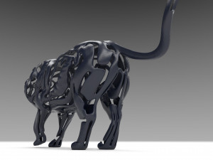 hollow attack lion figurine Modello di stampa 3D
