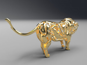 hollow attack lion figurine Modello di stampa 3D