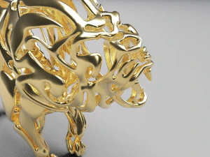 hollow attack lion figurine 3D Print Model