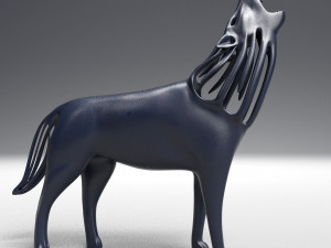 hollow howling wolf statuette Model Cetak 3D
