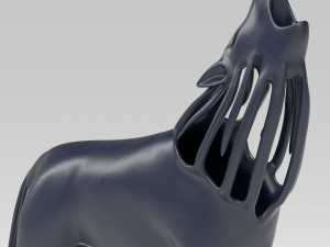 hollow howling wolf statuette Model Cetak 3D