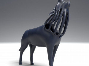 hollow howling wolf statuette Model Cetak 3D