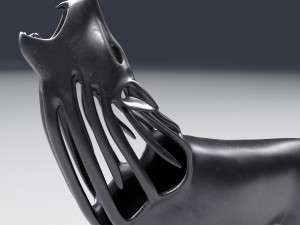 hollow howling wolf statuette Model Cetak 3D