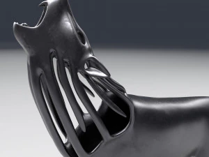 hollow howling wolf statuette 3D Print Model